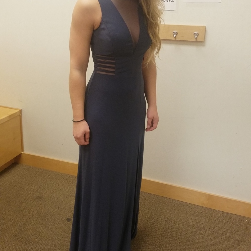 Maxi formal gray dress